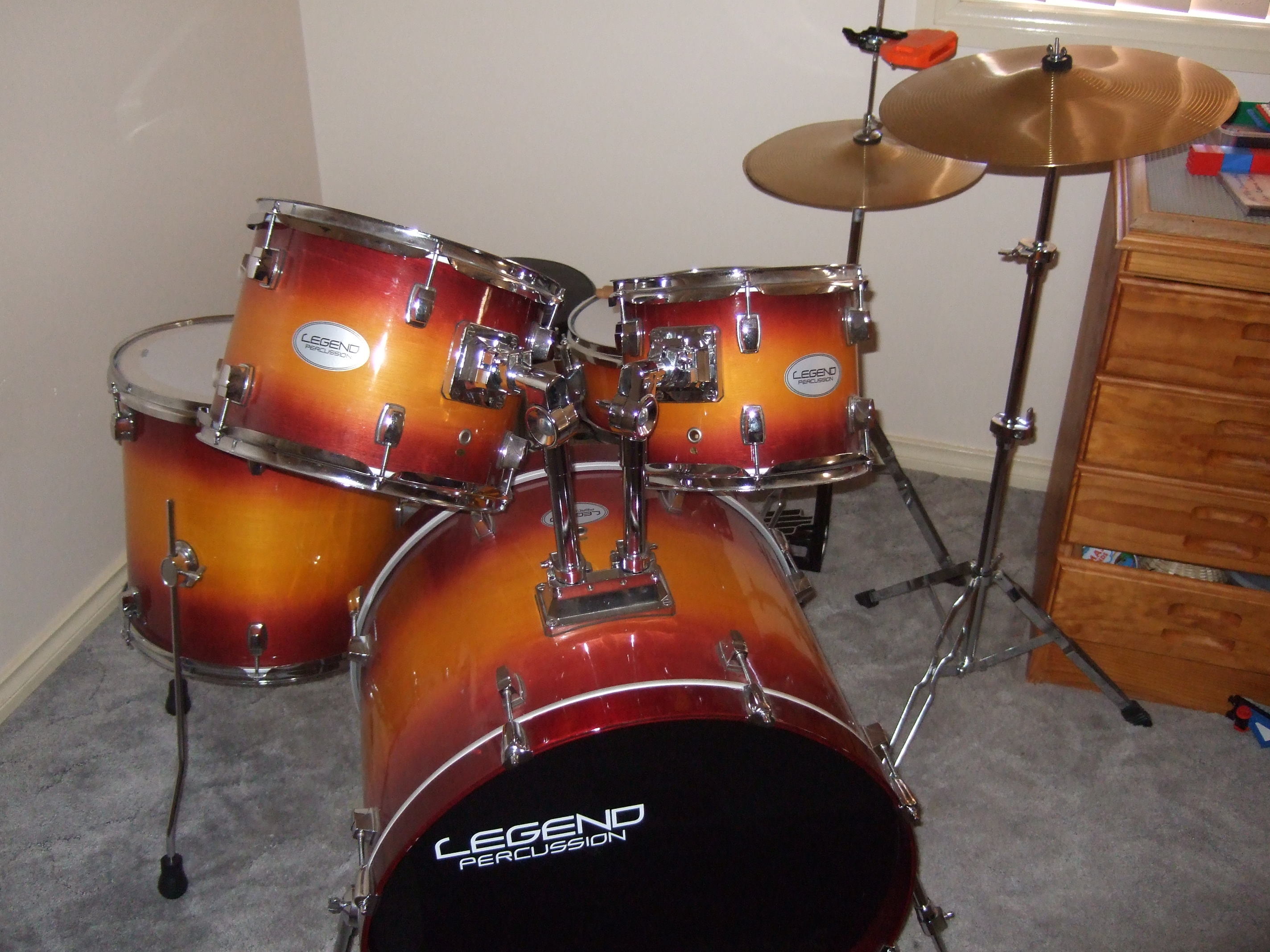 A picture of my first drum kit
